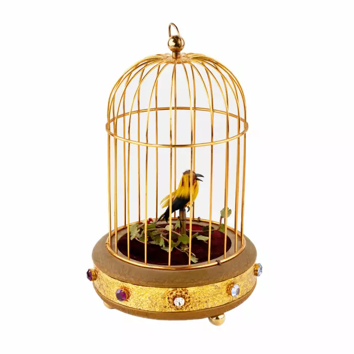 Boîte à musique - Oiseau en cage. 