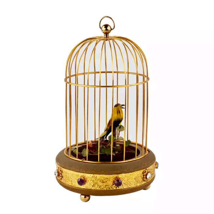 Boîte à musique - Oiseau en cage. 