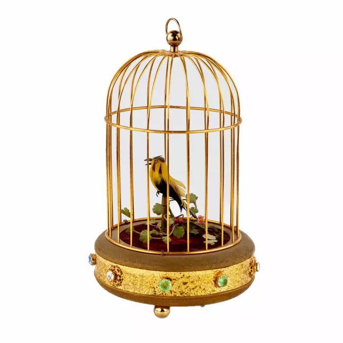 Boîte à musique - Oiseau en cage. 