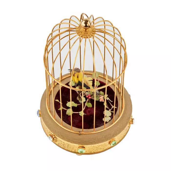 Boîte à musique - Oiseau en cage. 