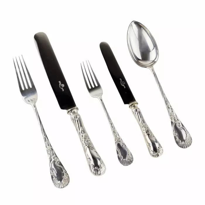 Silverware set for 6 persons. Ivan Khlebnikov. 