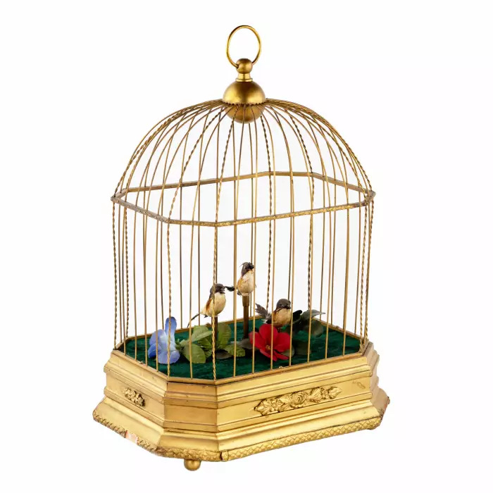 Jouet musical - Cage à oiseaux. 