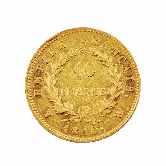 Pièce d`or de 40 francs de 1810. 