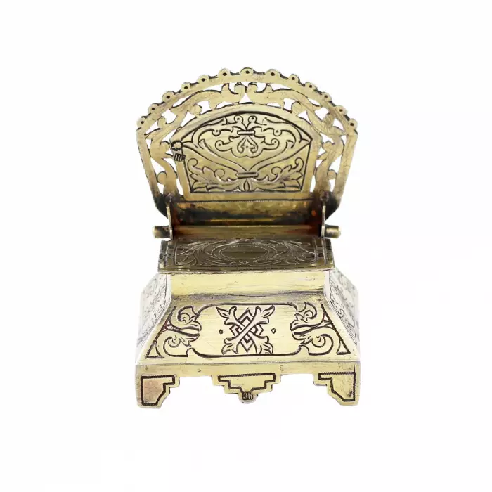 Silver salt-cellar in Russian style. Moscow, 1887. 
