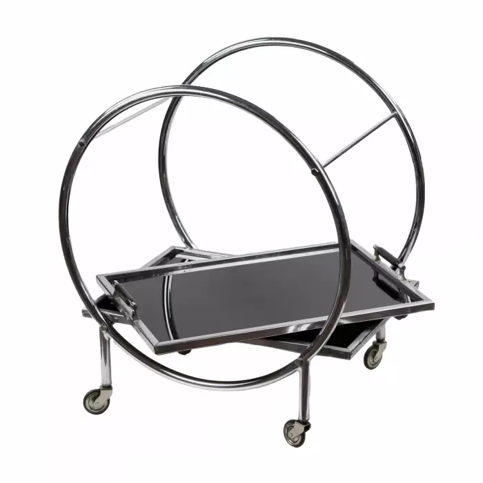 BAUHAUS STYLE SERVING TROLLEY. EUROPE, 20TH CENTURY