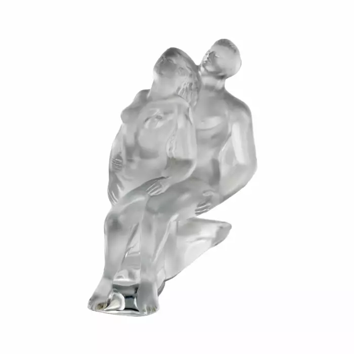 La figure d`un couple amoureux. Verre. Lalique. 