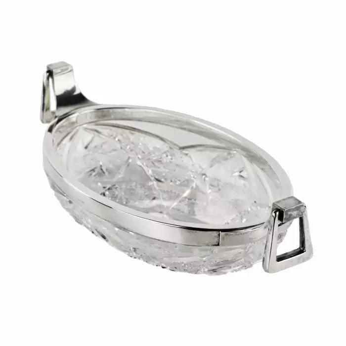 Vase à fruits par F. Laurier. Cristal en argent. 