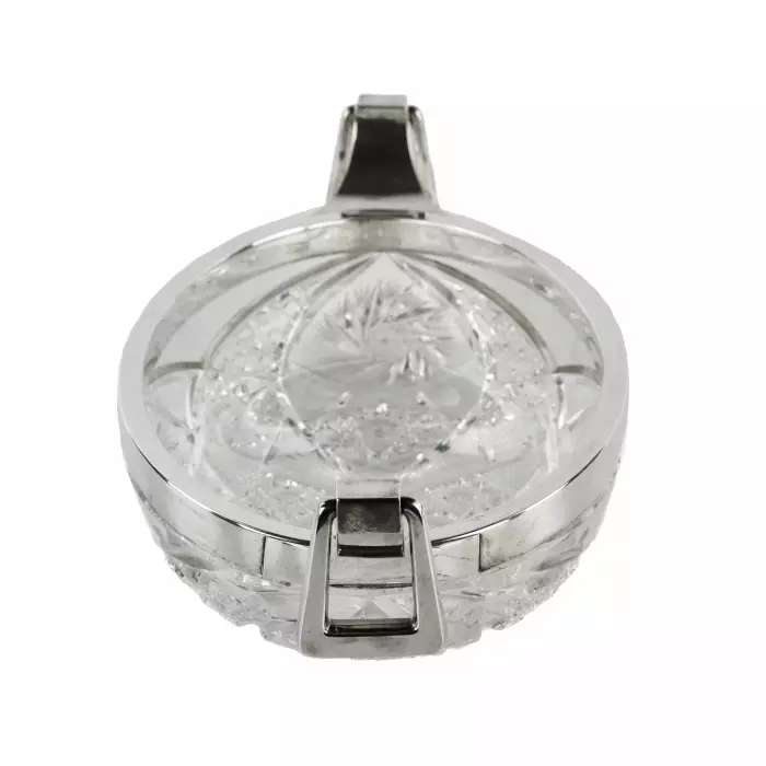 Vase à fruits par F. Laurier. Cristal en argent. 