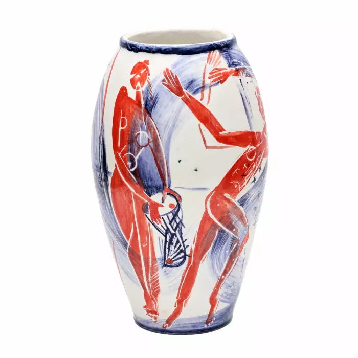 Vase en ceramique d`auteur Dansant sur le rivage. Kalapishina. annee 2019. 