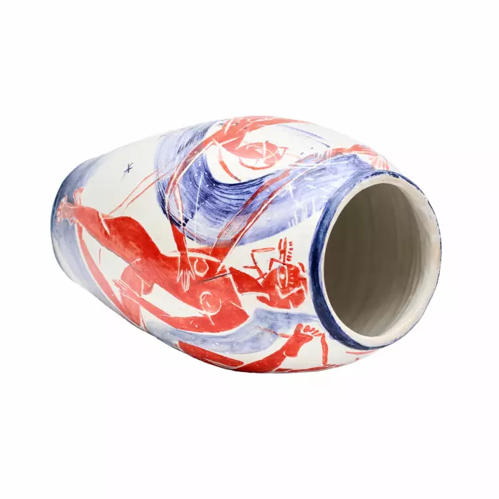 Vase en ceramique d`auteur Dansant sur le rivage. Kalapishina. annee 2019. 