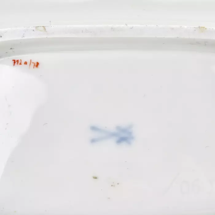 Magnifique plateau de Meissen et de porcelaine