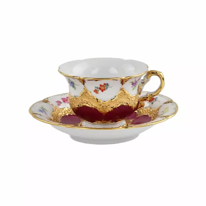 Meissen - paire de porcelaine B-Form pour moka. 