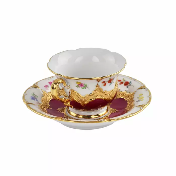 Meissen - paire de porcelaine B-Form pour moka. 
