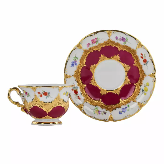 Meissen - paire de porcelaine B-Form pour moka. 