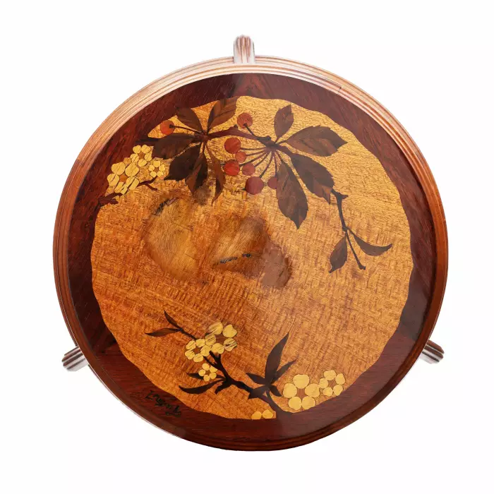 Boudoir table Art Nouveau, inlaid wood. Louis MAJORELLE (1859-1926). 