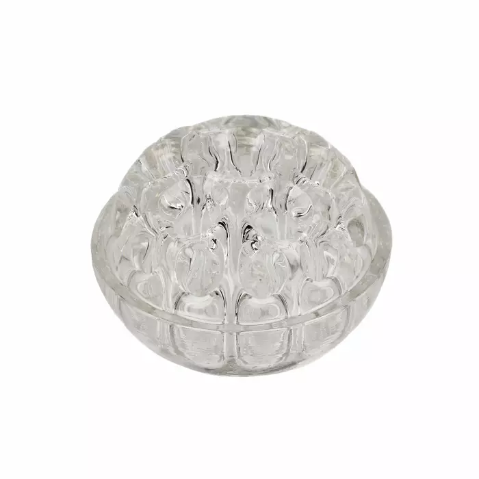 Glass, spherical vase for flowers. 20th century. 
