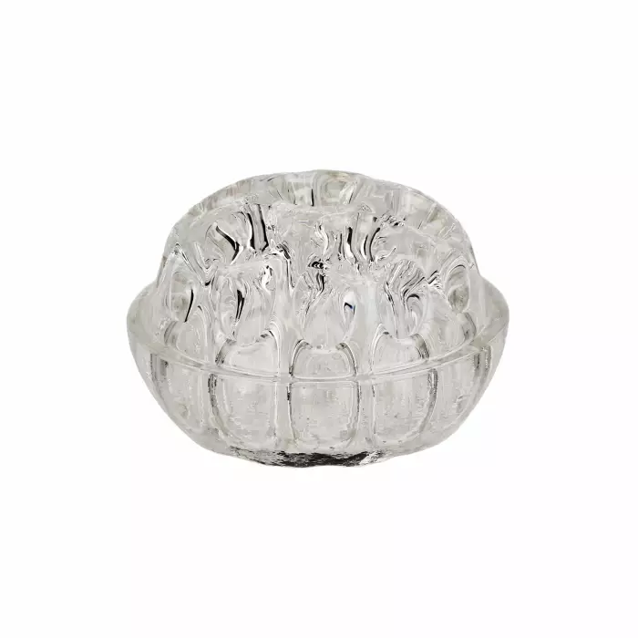 Glass, spherical vase for flowers. 20th century. 