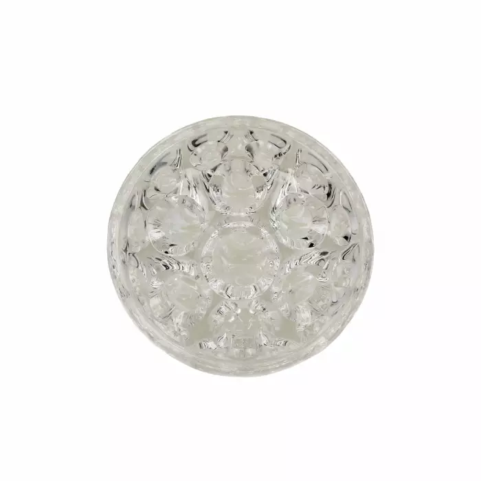 Glass, spherical vase for flowers. 20th century. 