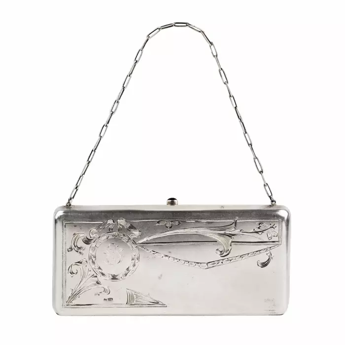 Sac en argent theâtral pour dames. Lettonie annees 1920-30. 