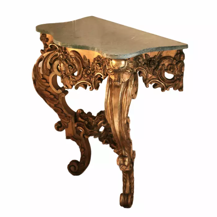 Console en bois dore du 19ème siècle. 