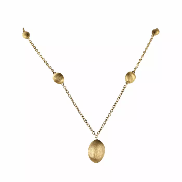 Marco Biсego. Chaîne en or originale avec pendentif et diamants. 