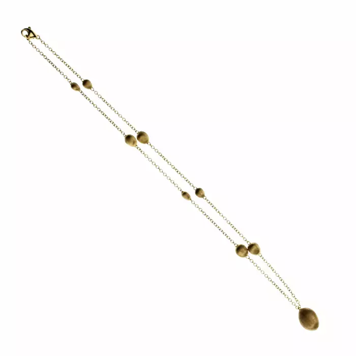 Marco Biсego. Chaîne en or originale avec pendentif et diamants. 