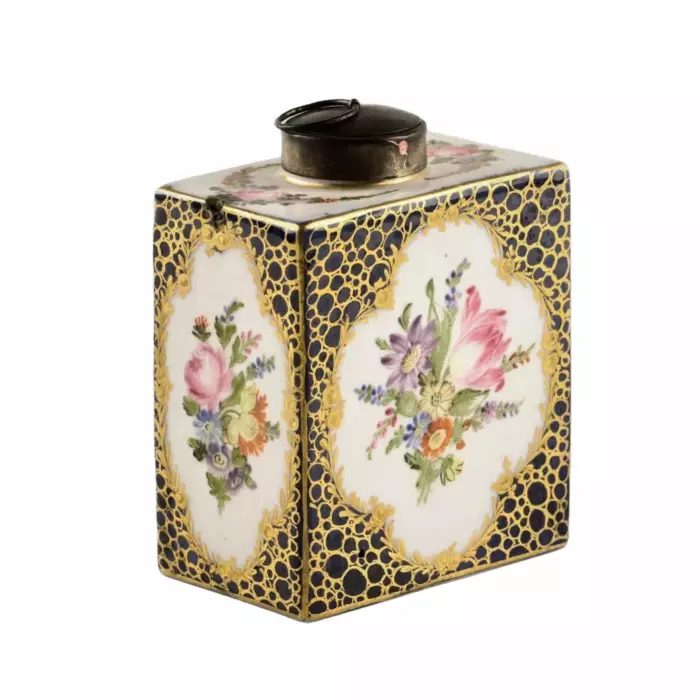 Bocal pour conserver le the. Meissen. 