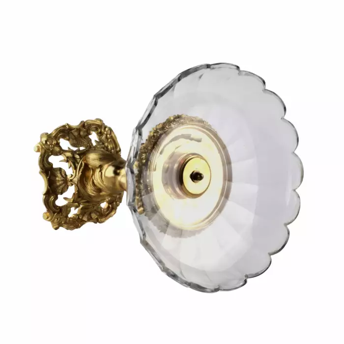 A DECORATIVE GILT-BRONZE AND CRYSTAL FRUIT STAND. FRANCE, CIRCA 1900