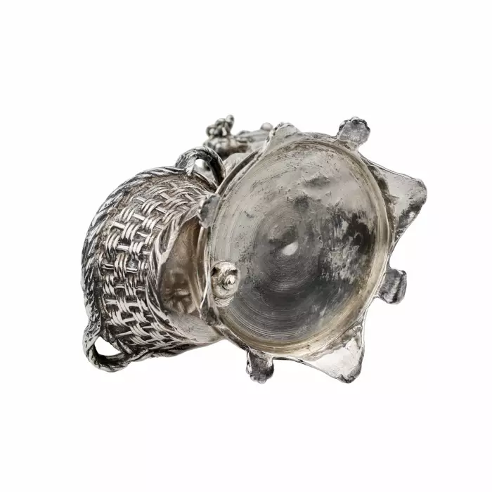 Plein d`esprit, salière en argent avec un ours, atelier Grachev.1889 