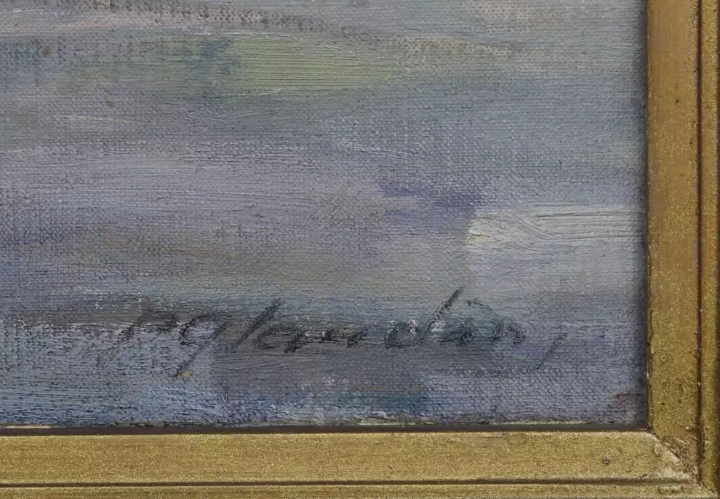 Paysage avec un pêcheur 