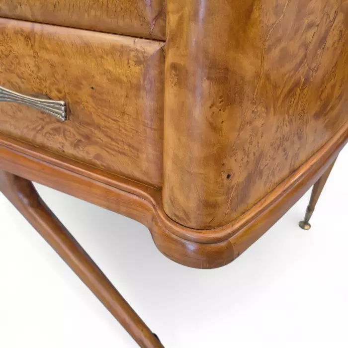 Unique Italian modern midcentury elm burl Sideboard after Vittorio Dassi
