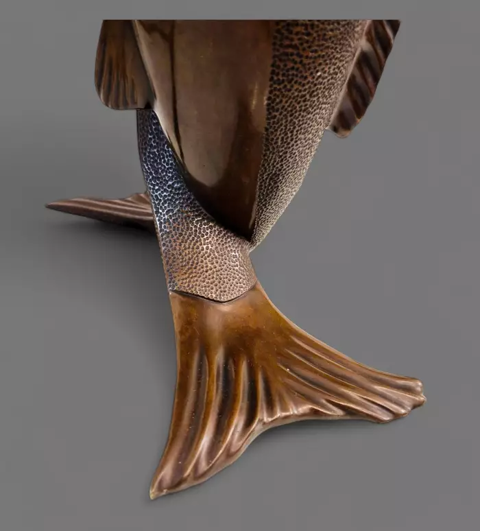 Edouard Marcel Sandoz, entwined carps, bronze, Susse Frères foundrymen, 1920