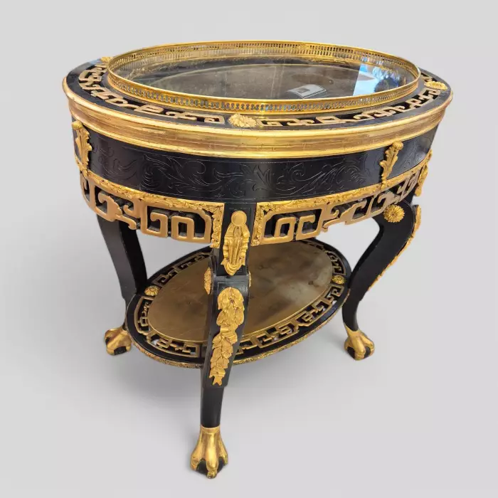 Maison ROMÉO champagne cooler, Wood and gilt bronze, circa 1970