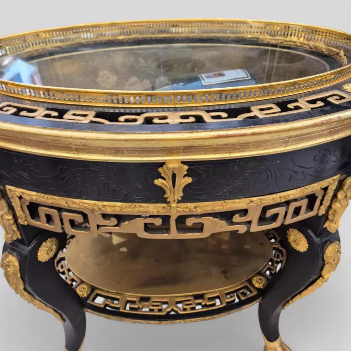 Maison ROMÉO champagne cooler, Wood and gilt bronze, circa 1970
