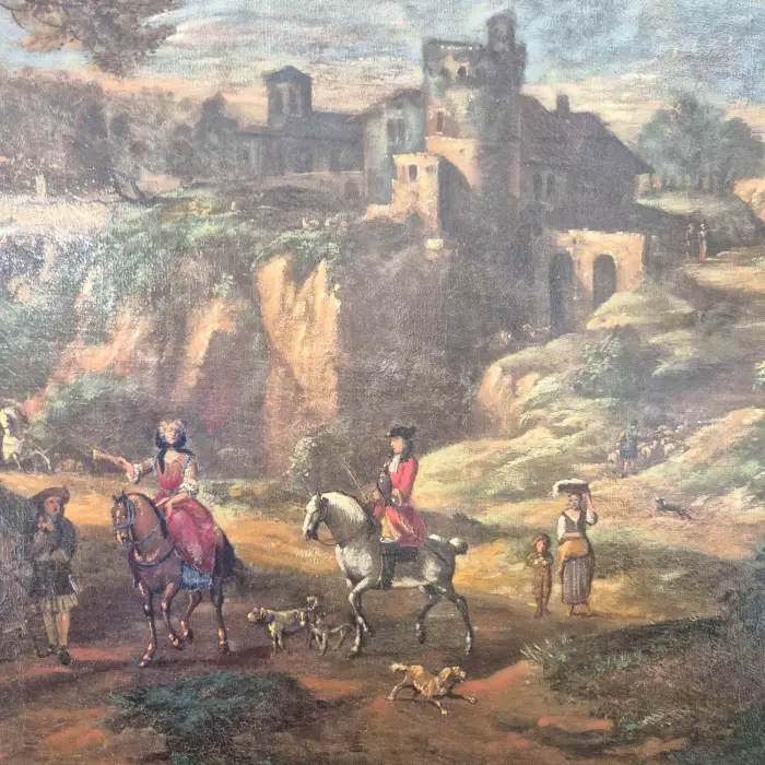 Hunting scene, 18th century, Oil on canvas