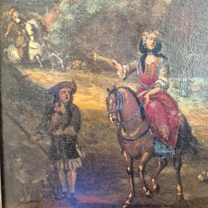 Hunting scene, 18th century, Oil on canvas