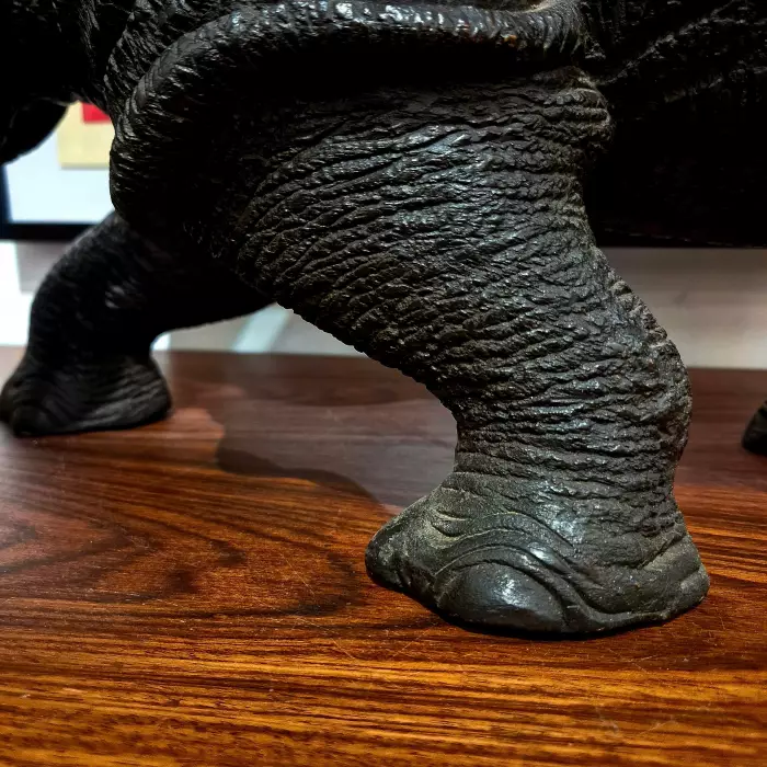 Carved wood rhinoceros, Circa 1950