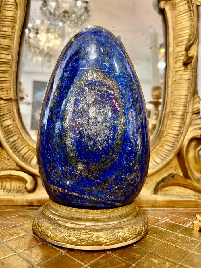 Egg-Shaped Lapis Lazuli from Afghanistan