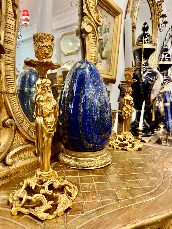 Egg-Shaped Lapis Lazuli from Afghanistan