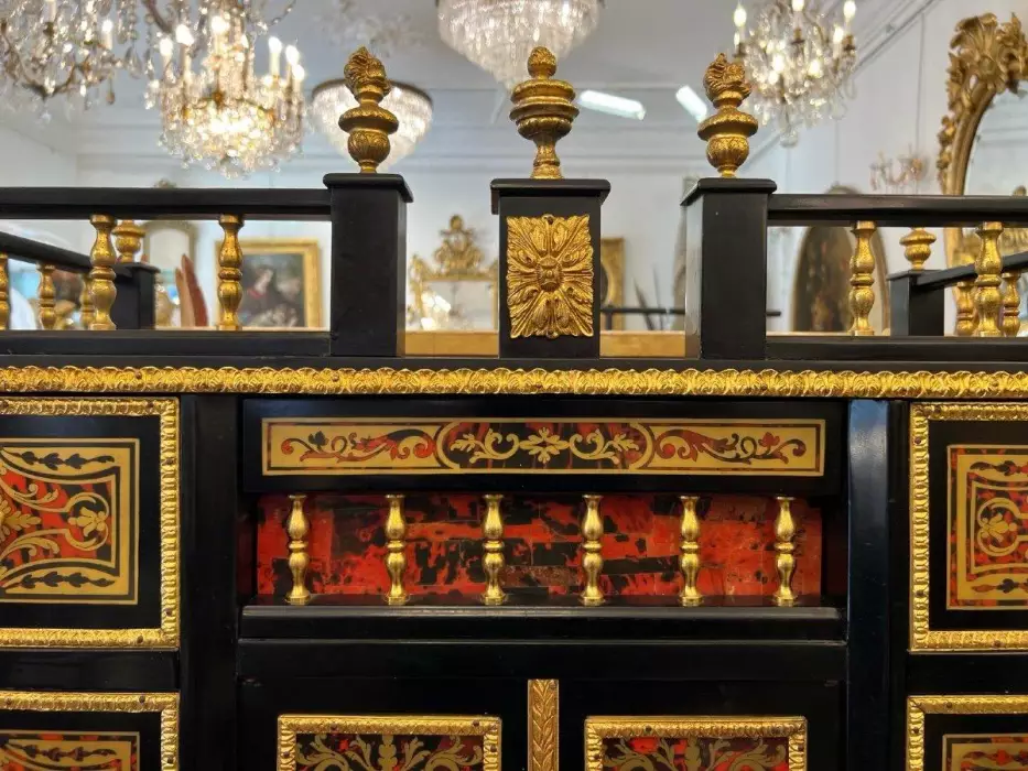 Napoleon III Cabinet in Boulle Marquetry, mid-20th Century.