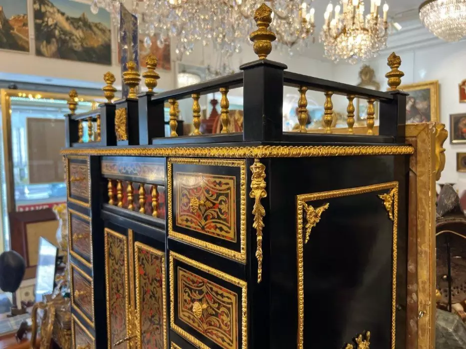 Napoleon III Cabinet in Boulle Marquetry, mid-20th Century.