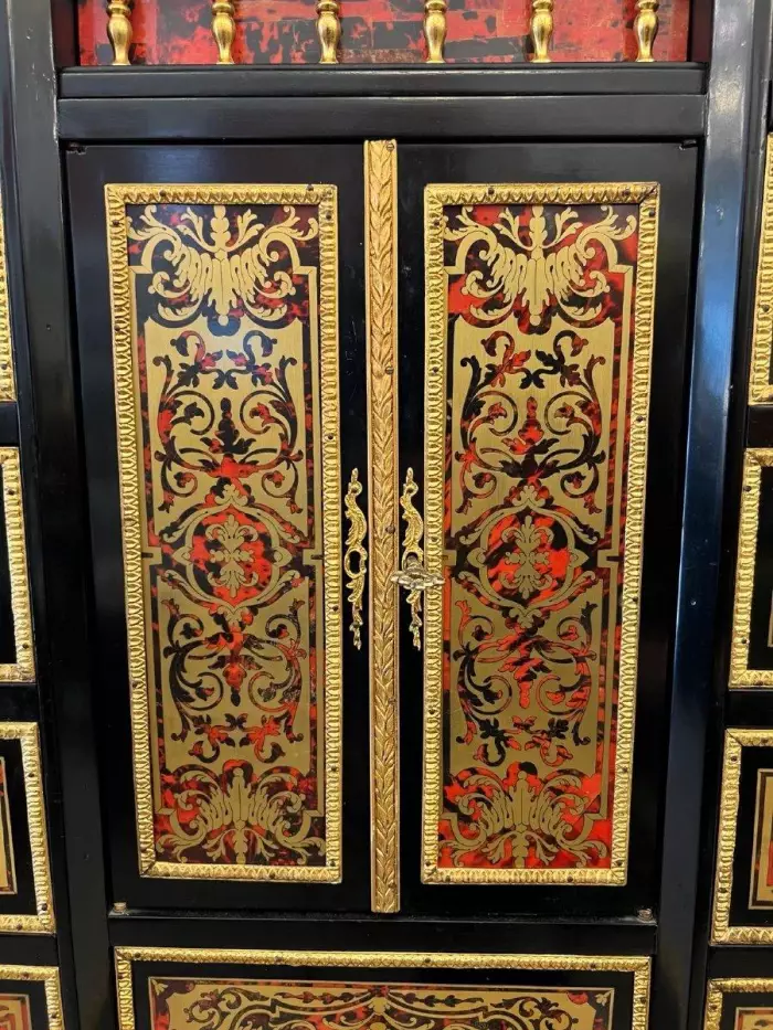Napoleon III Cabinet in Boulle Marquetry, mid-20th Century.