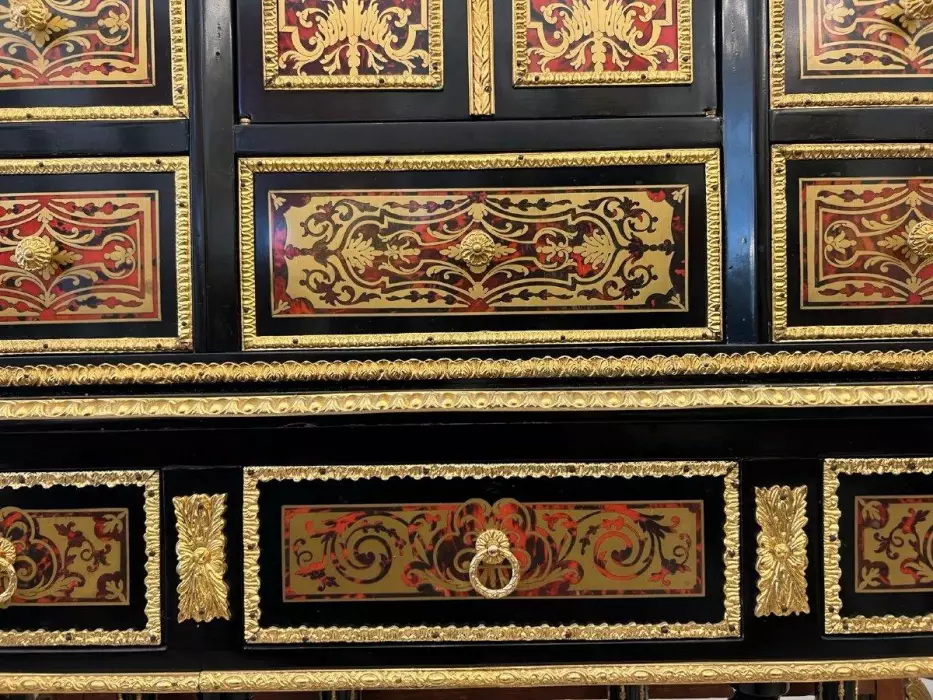 Napoleon III Cabinet in Boulle Marquetry, mid-20th Century.