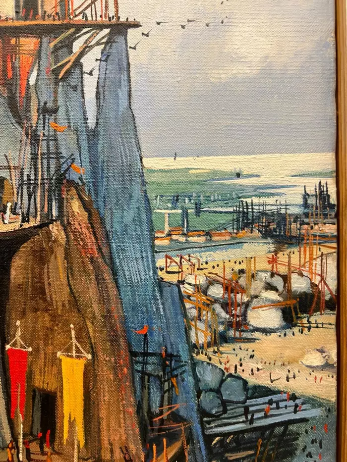 Oil-Painting by Jean Thomas (1923- 2019): `A Religious Life: Tower of Babel`