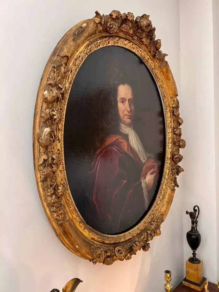 17th Century Oil on Canvas Portrait Painting of a French Nobleman