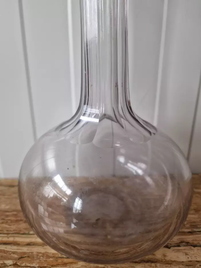 A beautiful glass decanter