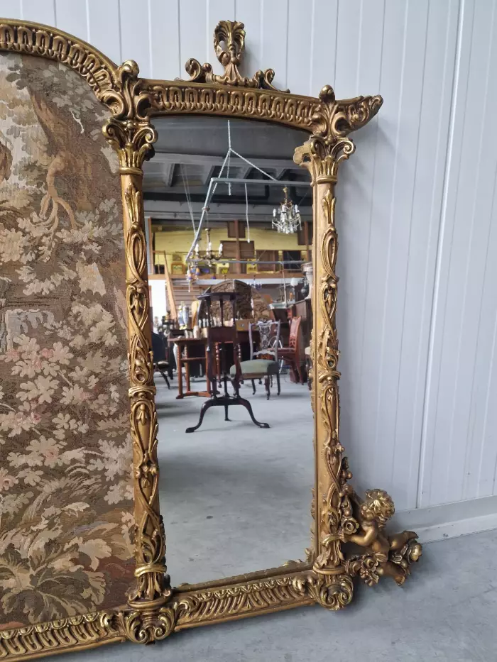 Beautiful mirror with tapestry
