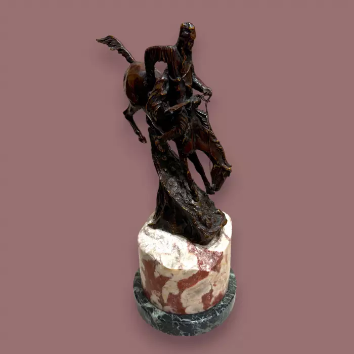 Frederic Remington Bronze Sculpture – “The Mountain Man”, 20th Century