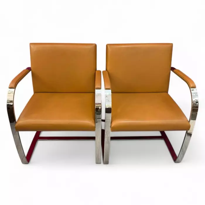 Set of BRNO Chairs by Mies van der Rohe, Knoll Edition` 1980