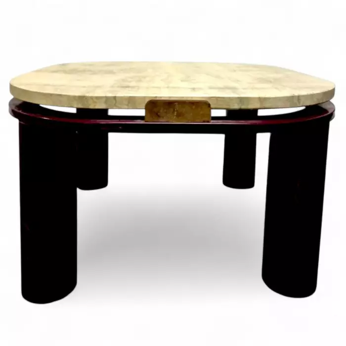 Roche Bobois Travertine-Top Coffee Table, 20th Century 
